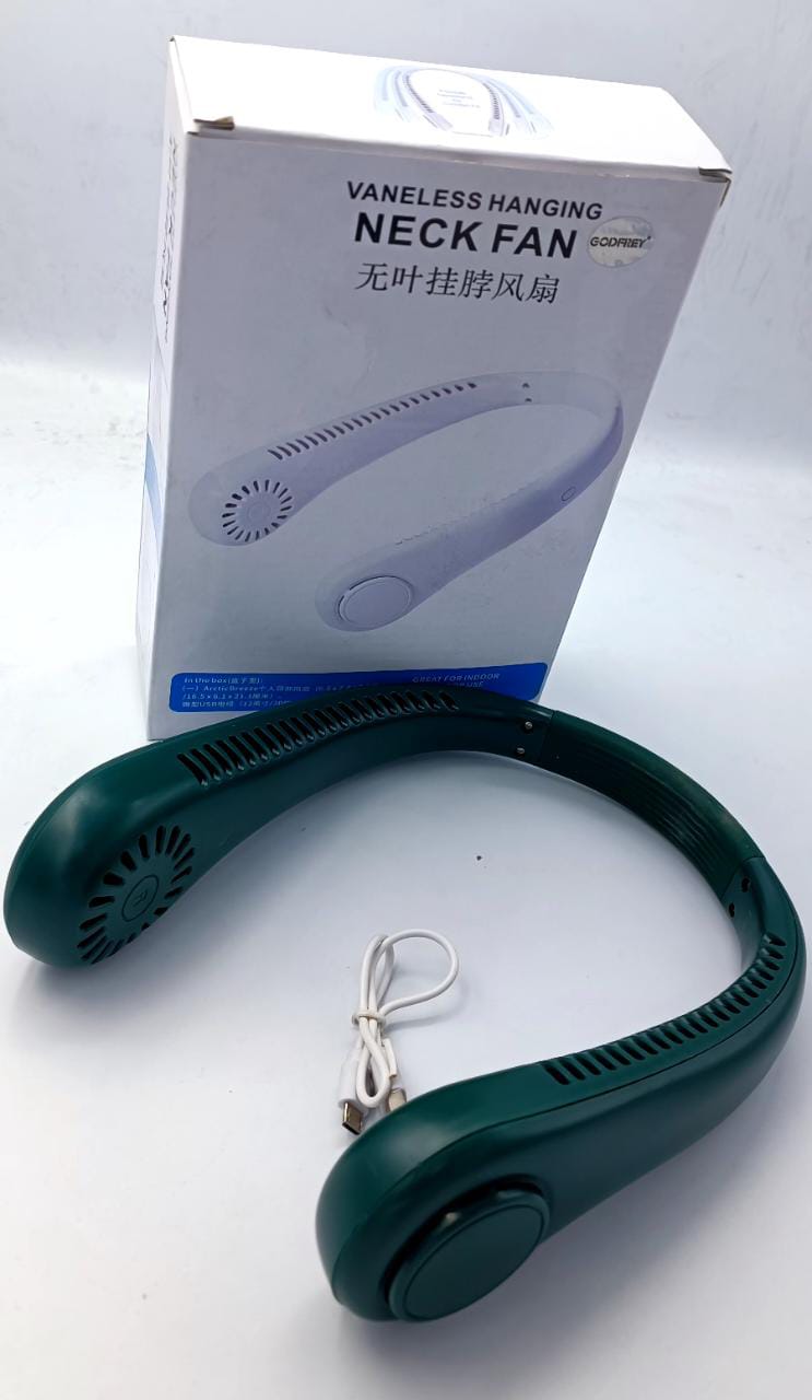 Bladeless Neck Fan – 360° Hands-Free Personal Cooler