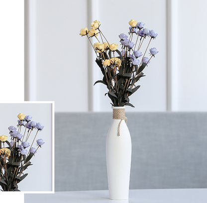 Modern Ceramic Vase with Artificial Flowers – Elegant Home Décor Arrangement