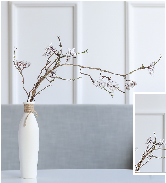 Modern Ceramic Vase with Artificial Flowers – Elegant Home Décor Arrangement
