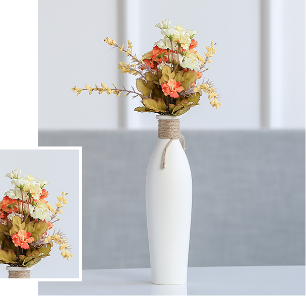 Modern Ceramic Vase with Artificial Flowers – Elegant Home Décor Arrangement