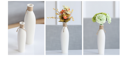 Modern Ceramic Vase with Artificial Flowers – Elegant Home Décor Arrangement