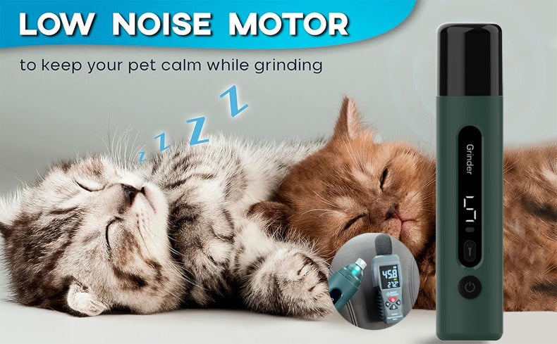 Electric Pet Nail Grinder – Quiet, Safe & Rechargeable Trimmer for Dogs & Cats