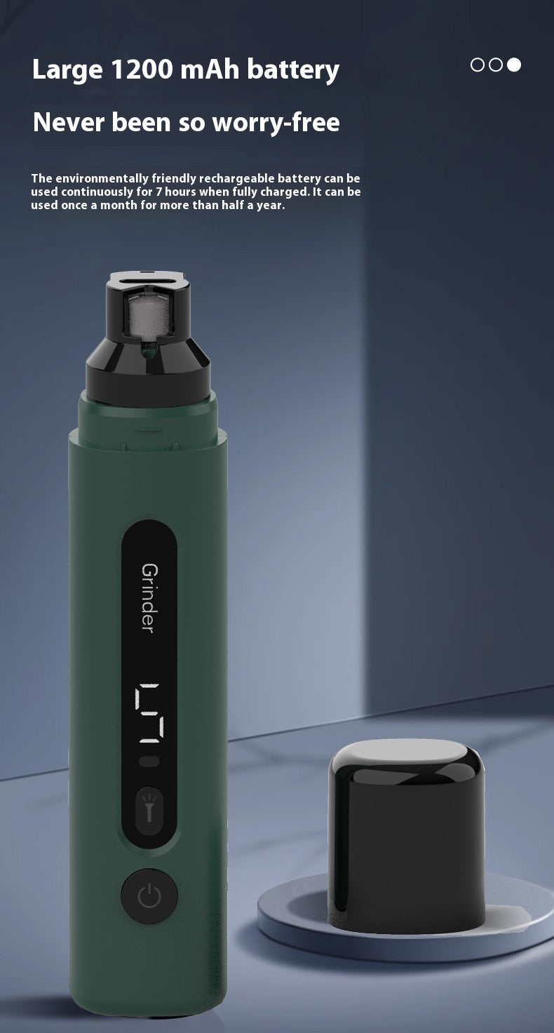 Electric Pet Nail Grinder – Quiet, Safe & Rechargeable Trimmer for Dogs & Cats