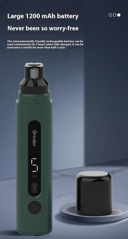 Electric Pet Nail Grinder – Quiet, Safe & Rechargeable Trimmer for Dogs & Cats