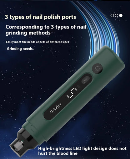 Electric Pet Nail Grinder – Quiet, Safe & Rechargeable Trimmer for Dogs & Cats