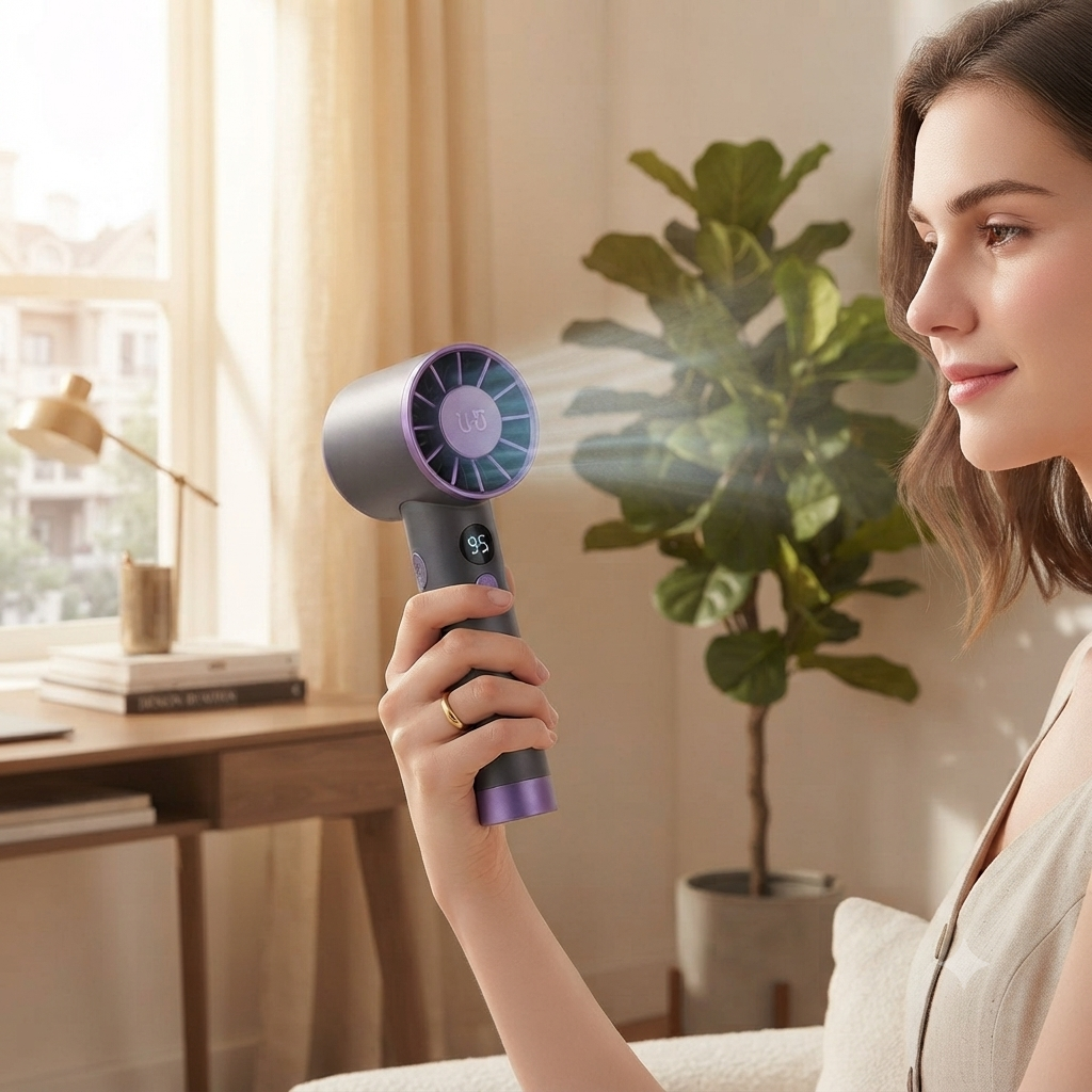 Ice Wind FS-20 — Portable Hurricane Handheld Fan | Cool Air Wherever You Go
