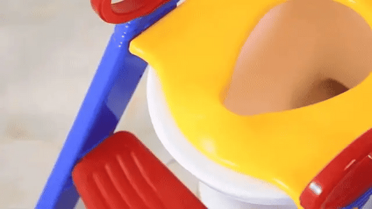 Foldable Children Toilet Training Ladder with Handrails & Non-Slip Steps