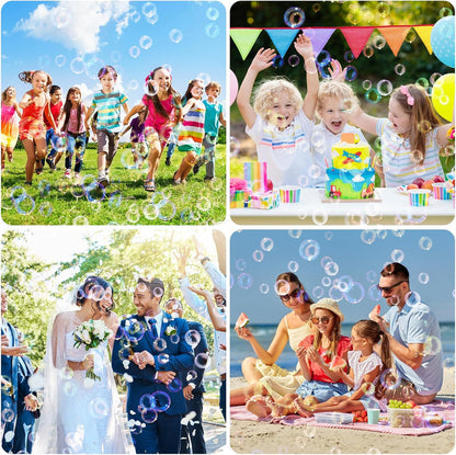 Automatic Bubble Maker Gun – 10-Hole Light-Up Toy for Kids