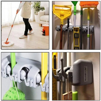 Wall Mounted Mop & Broom Holder – Space-Saving Organizer