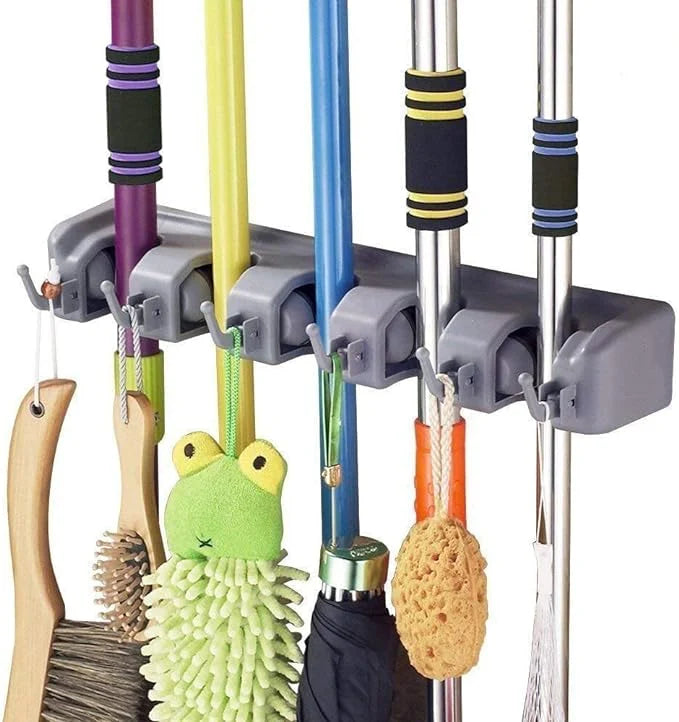 Wall Mounted Mop & Broom Holder – Space-Saving Organizer