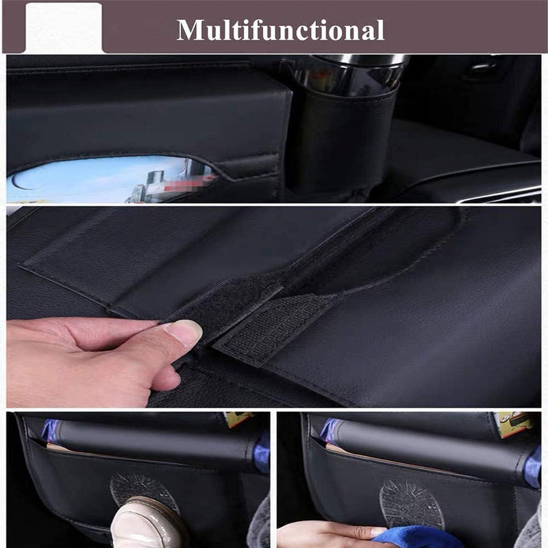 Premium PU Leather Car Seat Back Organizer – Multi-Pocket Storage