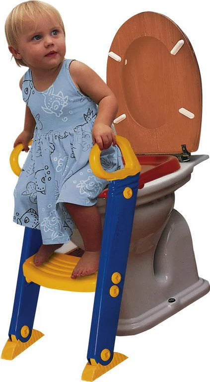 Foldable Children Toilet Training Ladder with Handrails & Non-Slip Steps