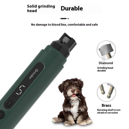 Electric Pet Nail Grinder – Quiet, Safe & Rechargeable Trimmer for Dogs & Cats
