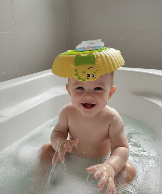 Kidilo Baby Shower Cap – Green Dino Design