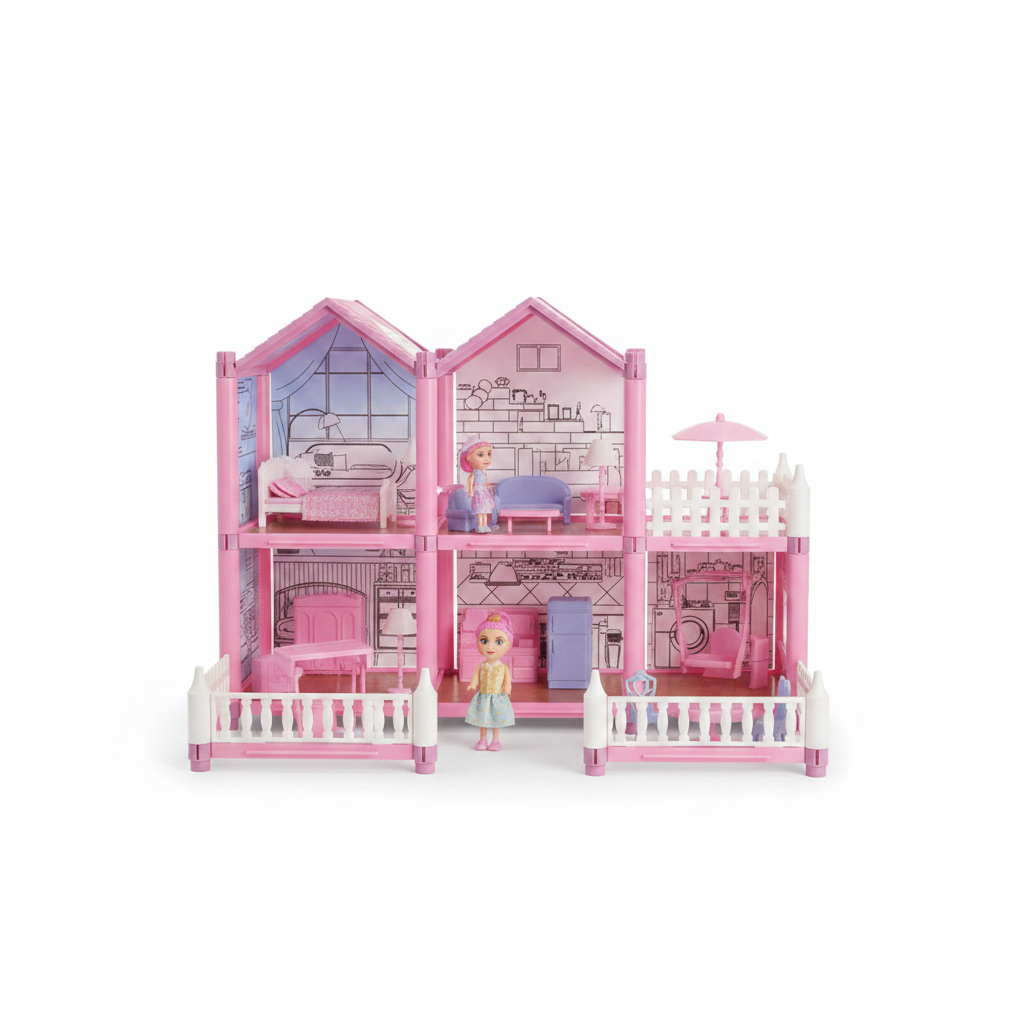 The Villa Garden Coloring Dollhouse