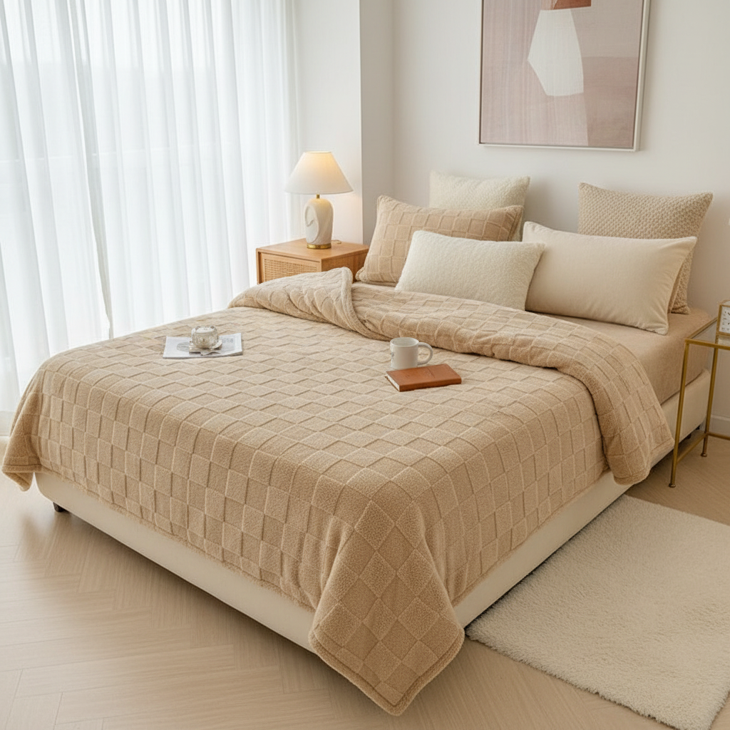 Fleece Bedspread - Image 3 Styled