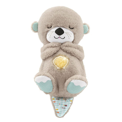 Heartbeat & Light-Up Belly Bear – Baby Sleep Soother Plush Toy
