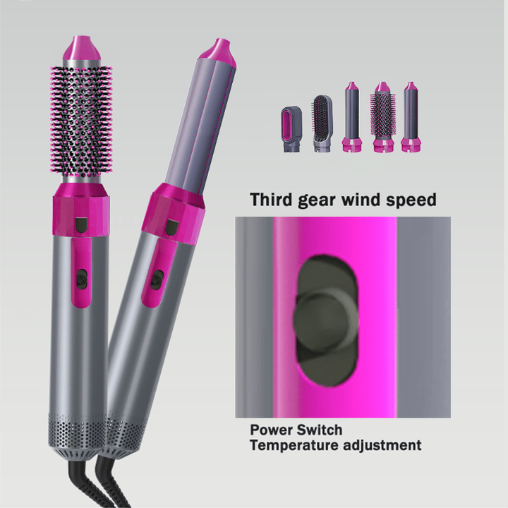 5-in-1 Hot Air Brush Styler with Ionic Technology