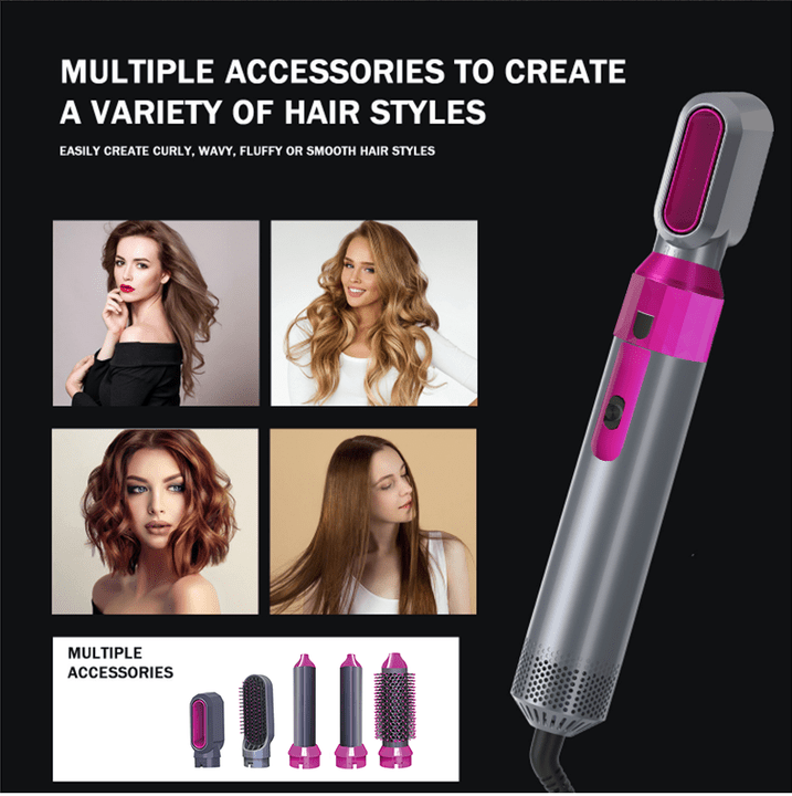 5-in-1 Hot Air Brush Styler with Ionic Technology