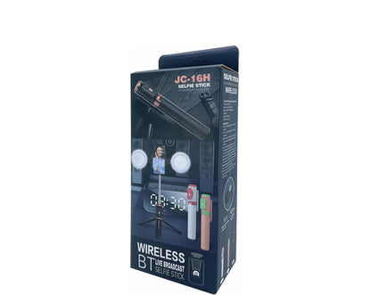 JC Series Wireless Bluetooth Selfie Stick Tripod – 360° Rotation & Remote Shutter