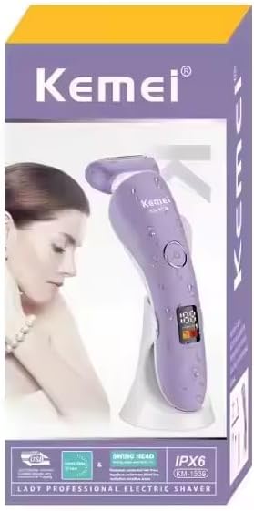 Kemei Lady Electric Shaver & Facial Trimmer | ماكينة حلاقة نسائية كيمي