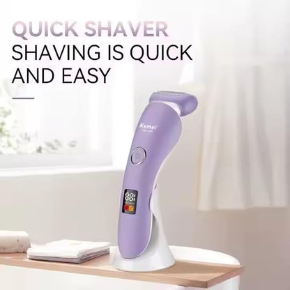 Kemei Lady Electric Shaver & Facial Trimmer | ماكينة حلاقة نسائية كيمي