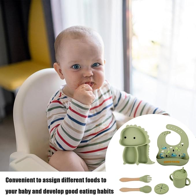 Kidilo Baby Feeding Set – Food-Grade Silicone Dining Set for Babies & Toddlers