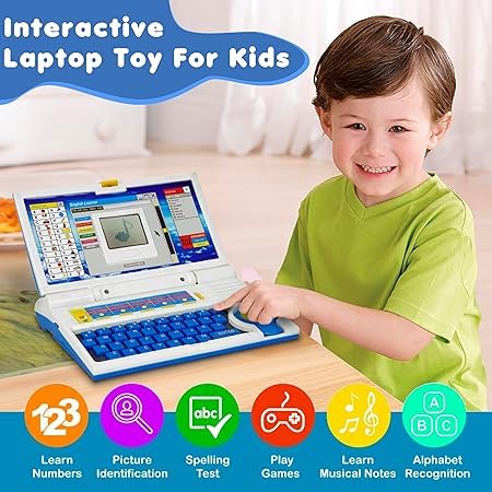 Kids English Learning Laptop | 20 Interactive Activities for Ages 3+
