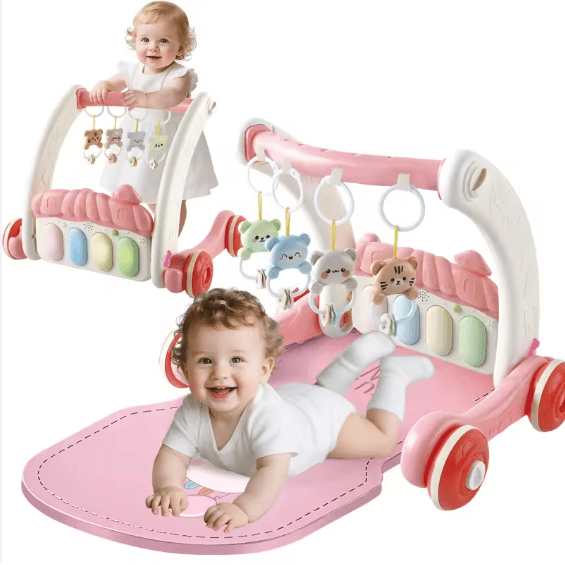 2-in-1 Baby Gym & Walker with Music and Lights