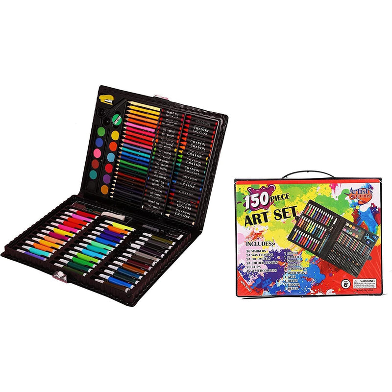 150-Piece Complete Art Set for Kids | Markers, Crayons, Pastels & More