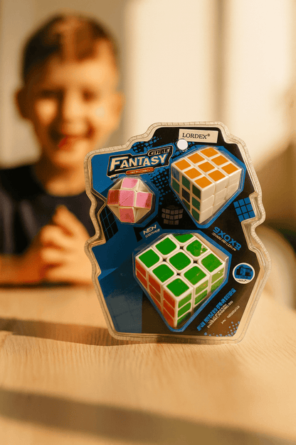 3x3 Puzzle Cube Set of 3 – Brain Teaser Twist Cubes for Kids & Adults