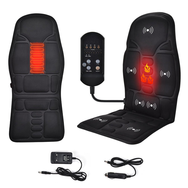 Deluxe Massage Seat Topper – 5 Massagers, Heat Therapy & 3-Zone Control
