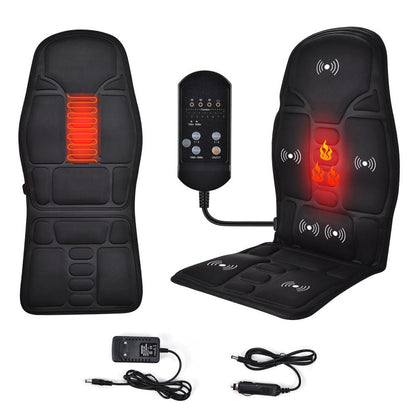 Deluxe Massage Seat Topper – 5 Massagers, Heat Therapy & 3-Zone Control
