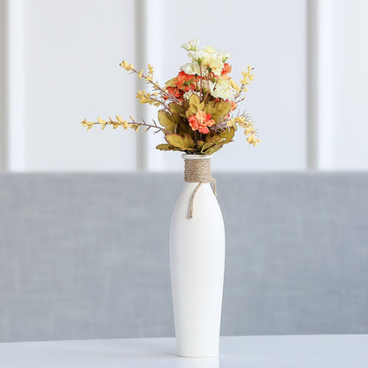 Modern Ceramic Vase with Artificial Flowers – Elegant Home Décor Arrangement