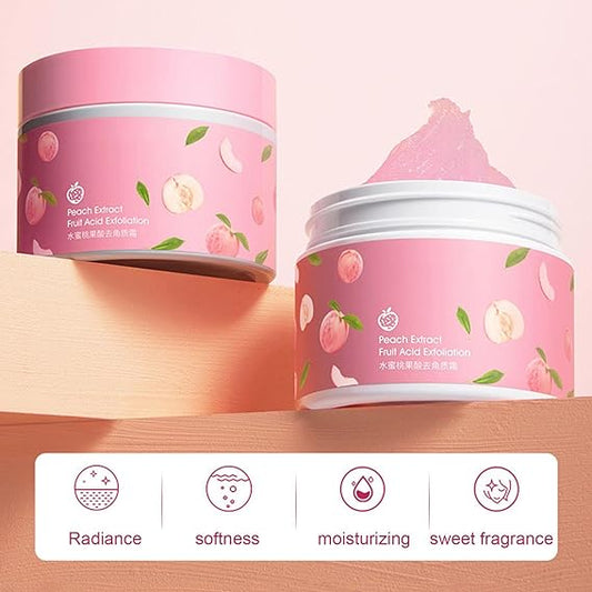 Peach Firming Body Scrub – Natural Exfoliating & Brightening Sugar Scrub