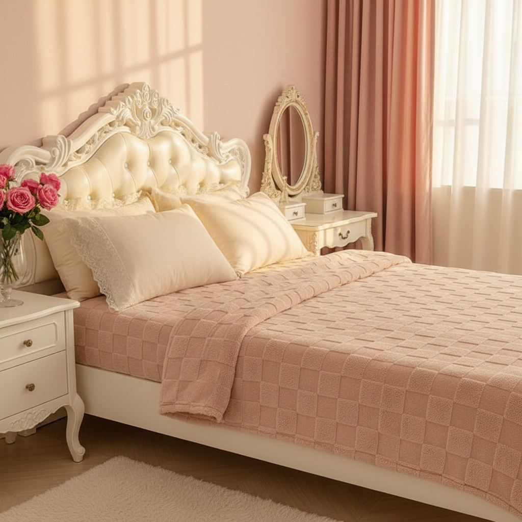 Pink Bedspread - Parisian Room
