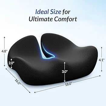 Ergonomic Memory Foam Seat Cushion – Posture & Pain Relief Support