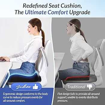 Ergonomic Memory Foam Seat Cushion – Posture & Pain Relief Support
