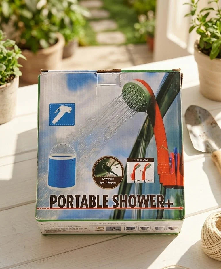 Portable 12V Car Camping Shower Kit – Handheld Outdoor Shower Pump