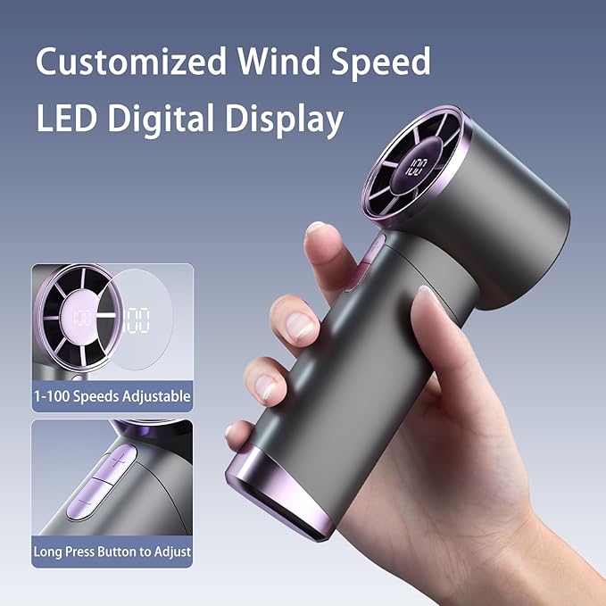 Ice Wind FS-20 — Portable Hurricane Handheld Fan | Cool Air Wherever You Go