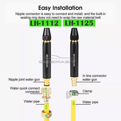 Heavy Duty Brass Garden Hose Nozzle – Multi-Pattern Sprayer