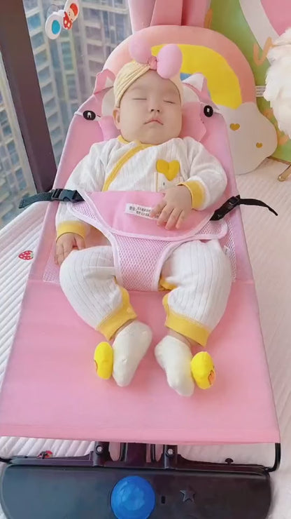 Foldable Soft Baby Bouncing Chair with Toy Bar