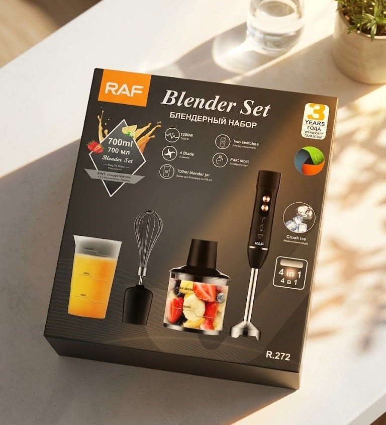 RAF 4-in-1 Hand Blender Set – 1200W, 700ml