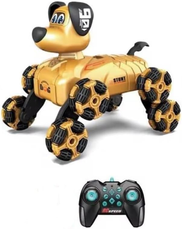 2.4GHz RC Stunt Robot Dog with Mecanum Wheels
