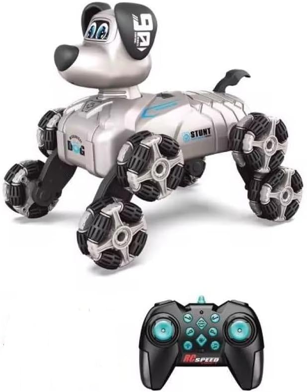 2.4GHz RC Stunt Robot Dog with Mecanum Wheels