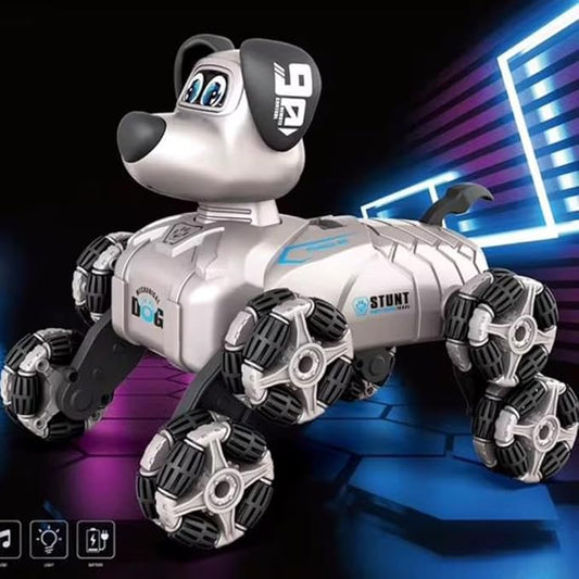 2.4GHz RC Stunt Robot Dog with Mecanum Wheels