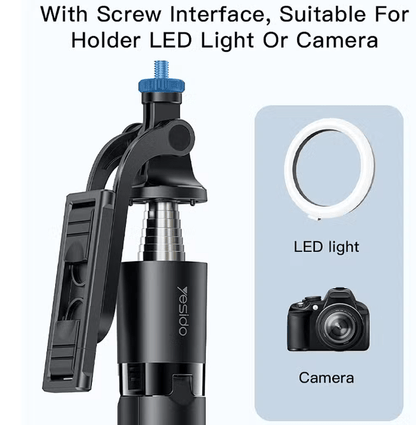 SF13 Selfie Stick Tripod – Extendable to 158cm with LED Light Support