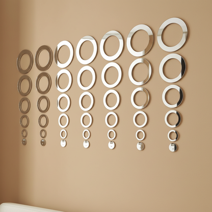 Silver Mirror Rings - Close Up
