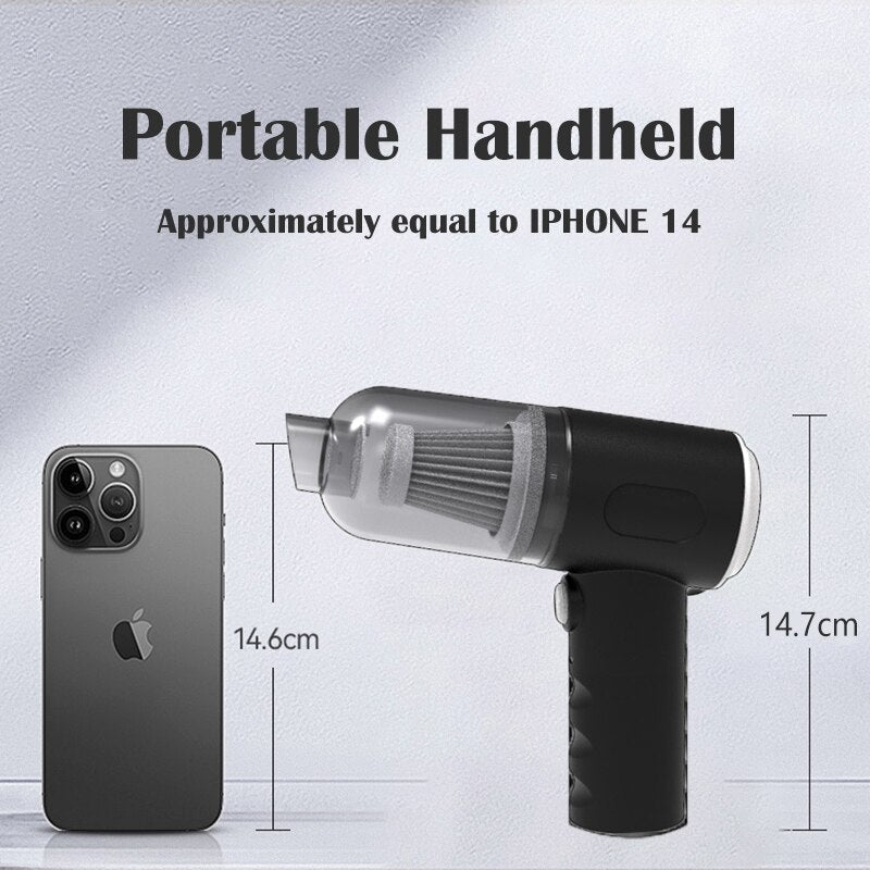Portable Handheld Vacuum & Blower – Car & Home Multi-Surface Cleaner