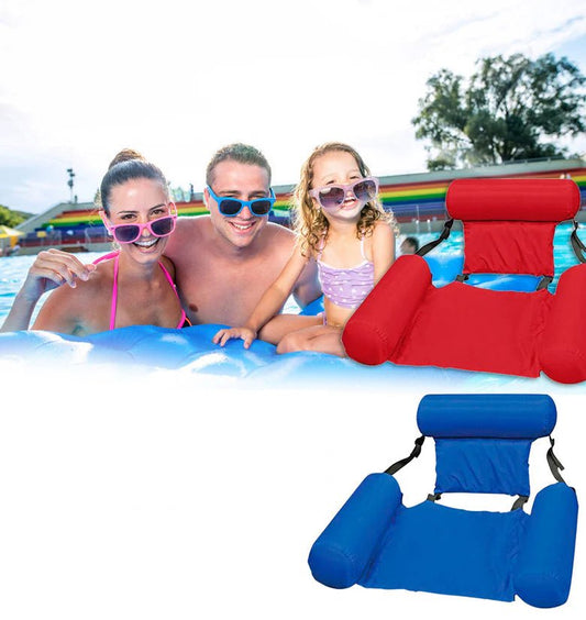 Inflatable Pool Float Lounger — Adjustable Floating Chair for Adults